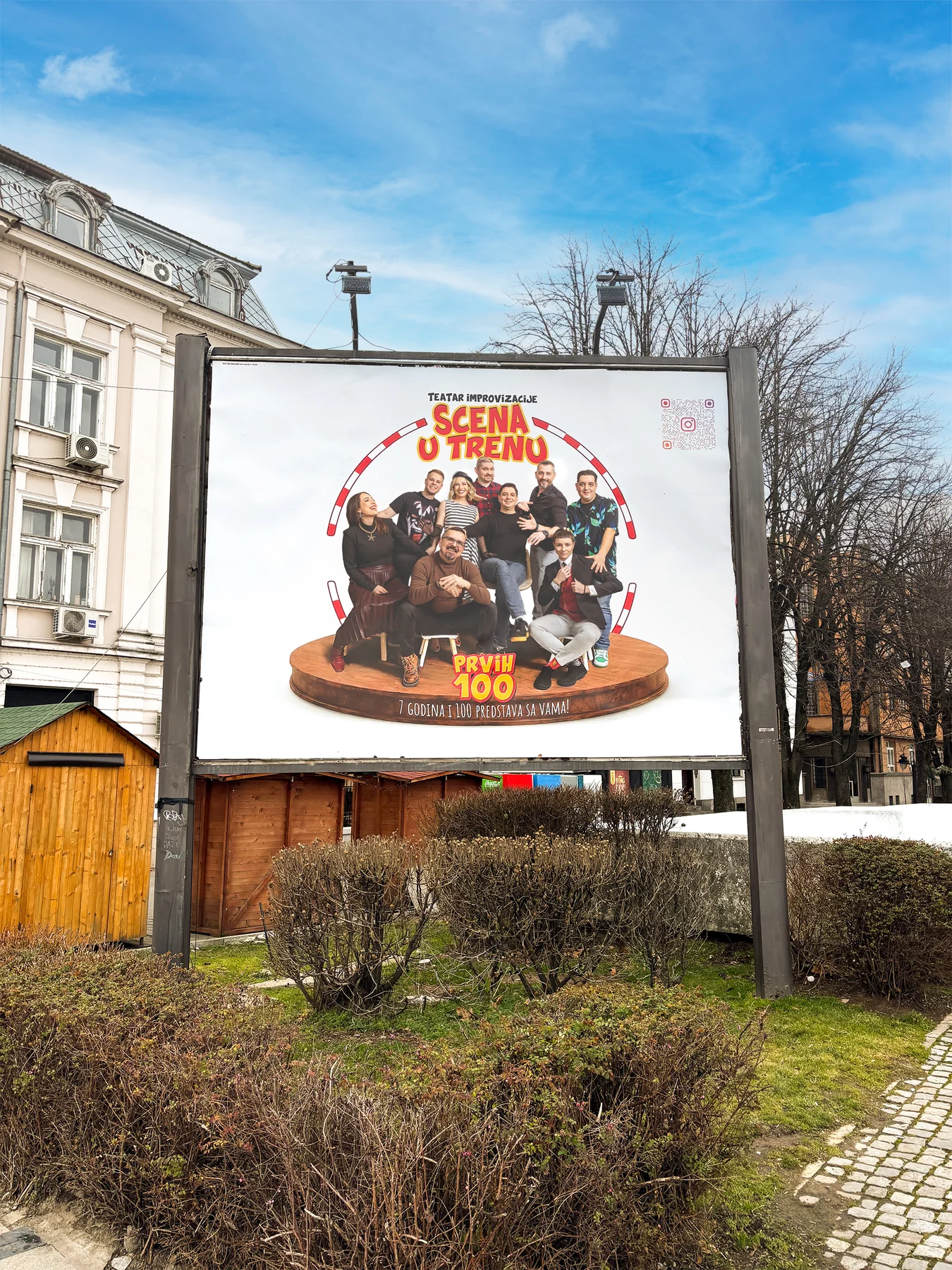 Installed Scena u Trenu billboard in the street