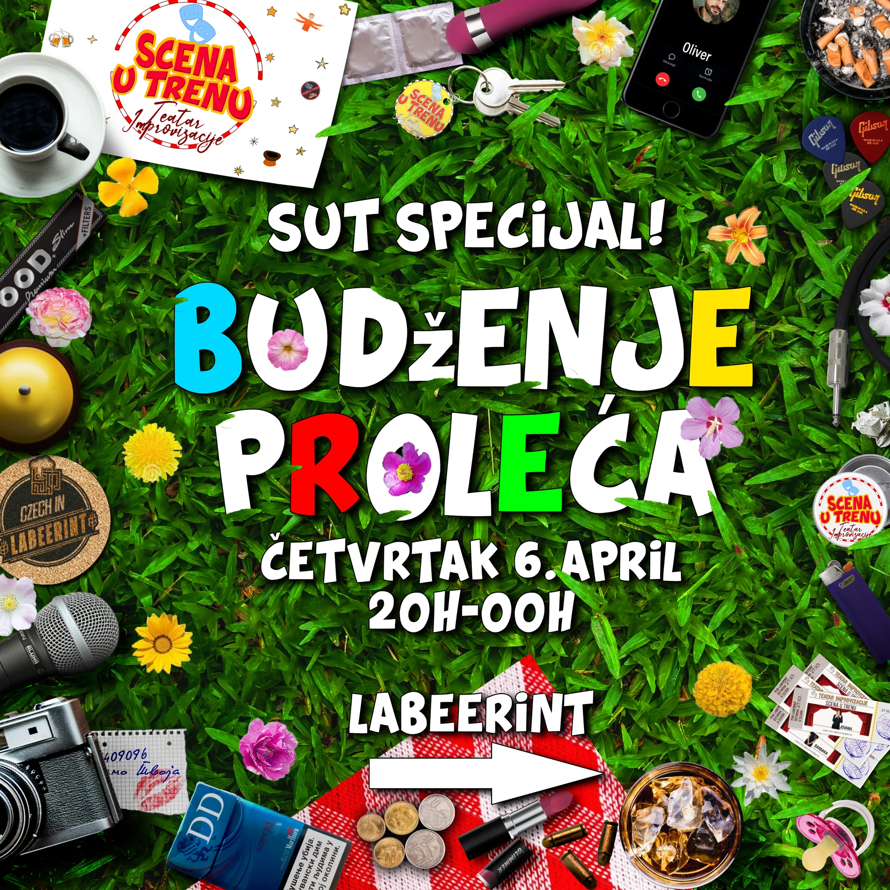 Colorful spring special announcement