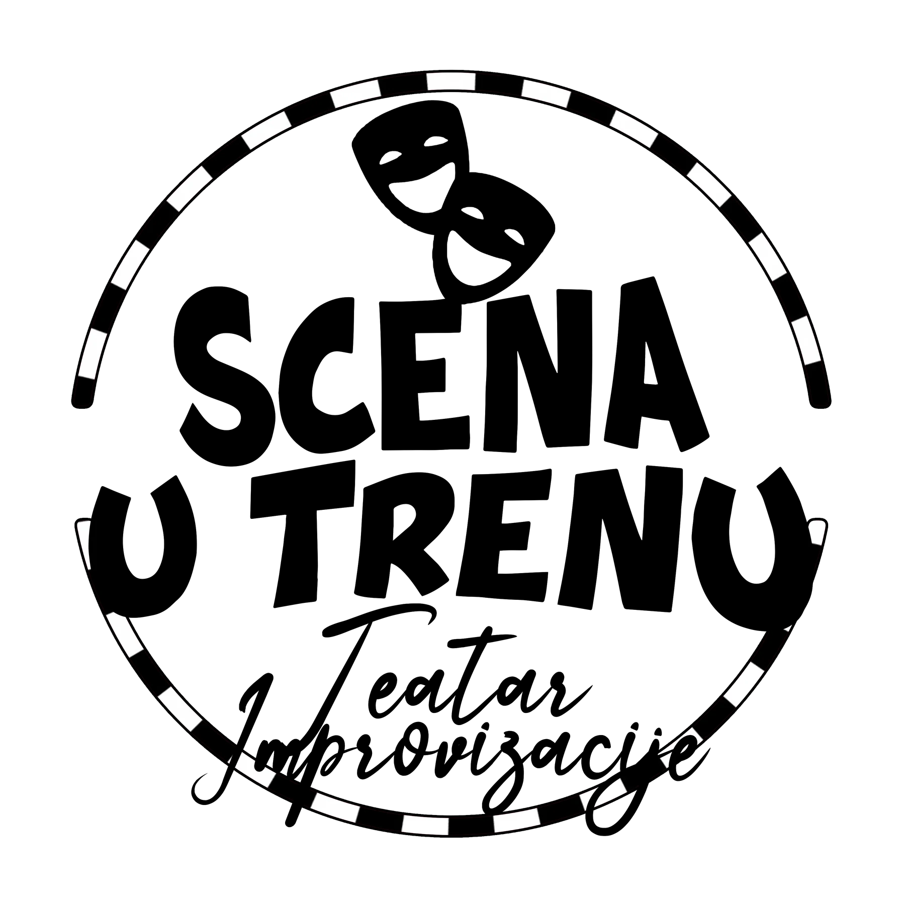 Monochrome Scena u Trenu logo for print